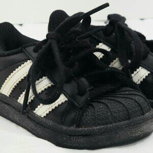 Adidas Superstar Youth Kids Size 5 Shoes Black White Classic Low Top Sneakers